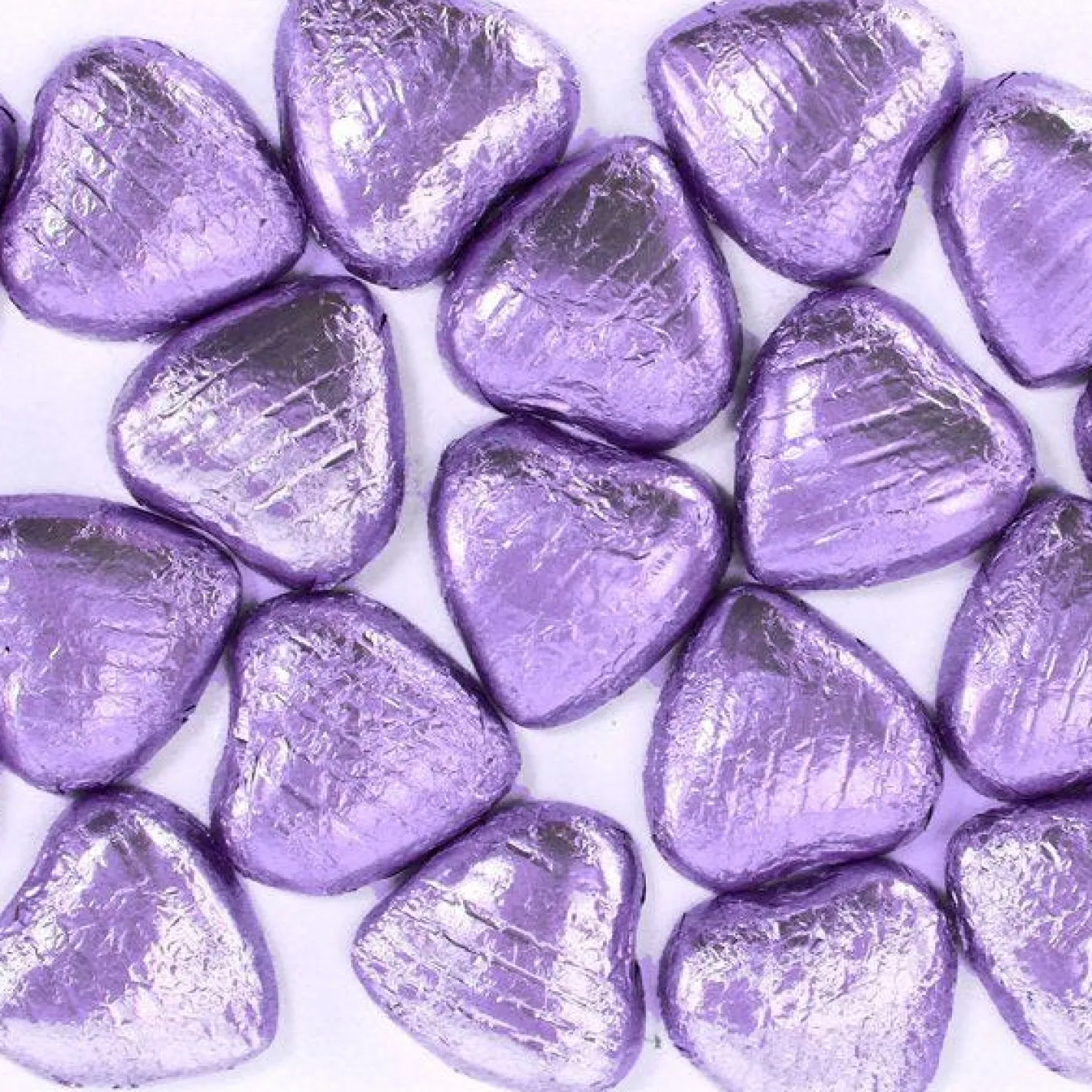 Lilac Foil Chocolate Hearts X20<Party Delights Sale