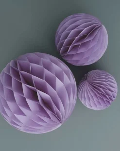 Party Delights Hanging Decorations<Lillac Paper Honeycomb Hanging Decorations (3Pk)