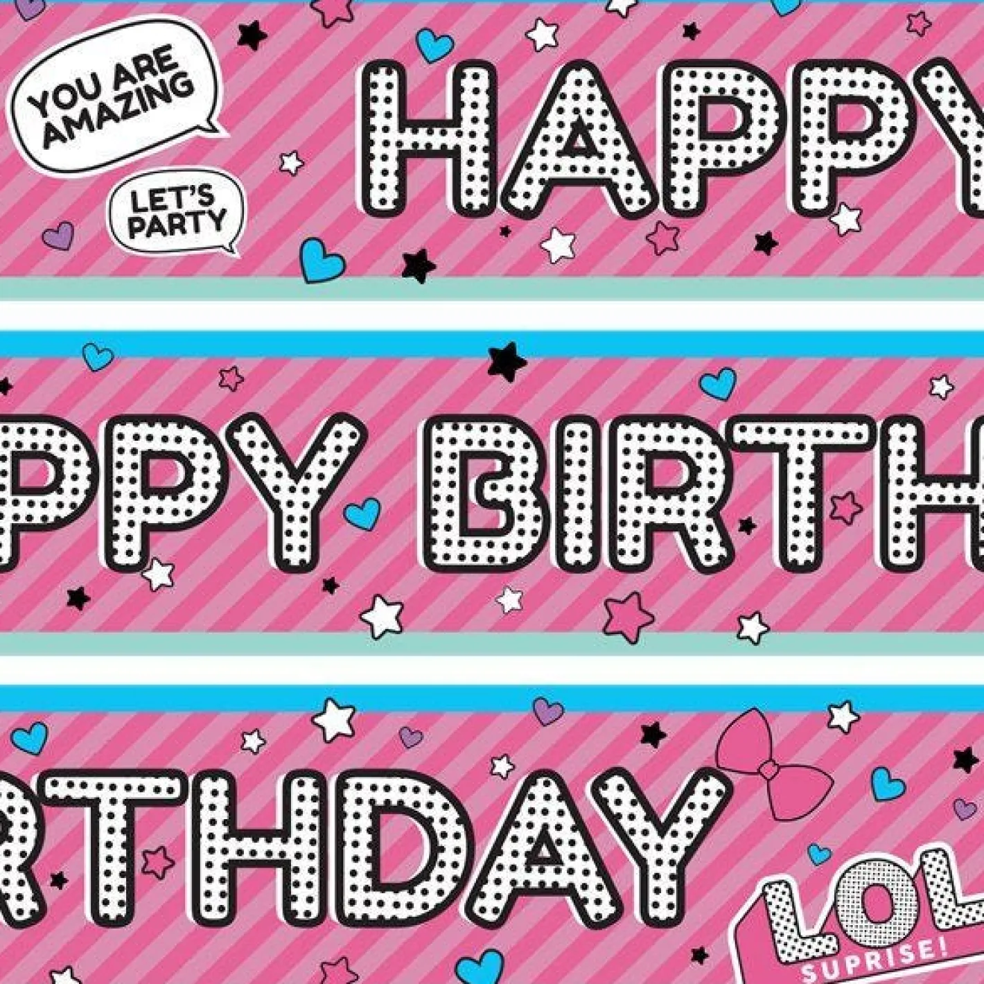 L.O.L Surprise Paper Banners - 1M (3Pk)<Party Delights New