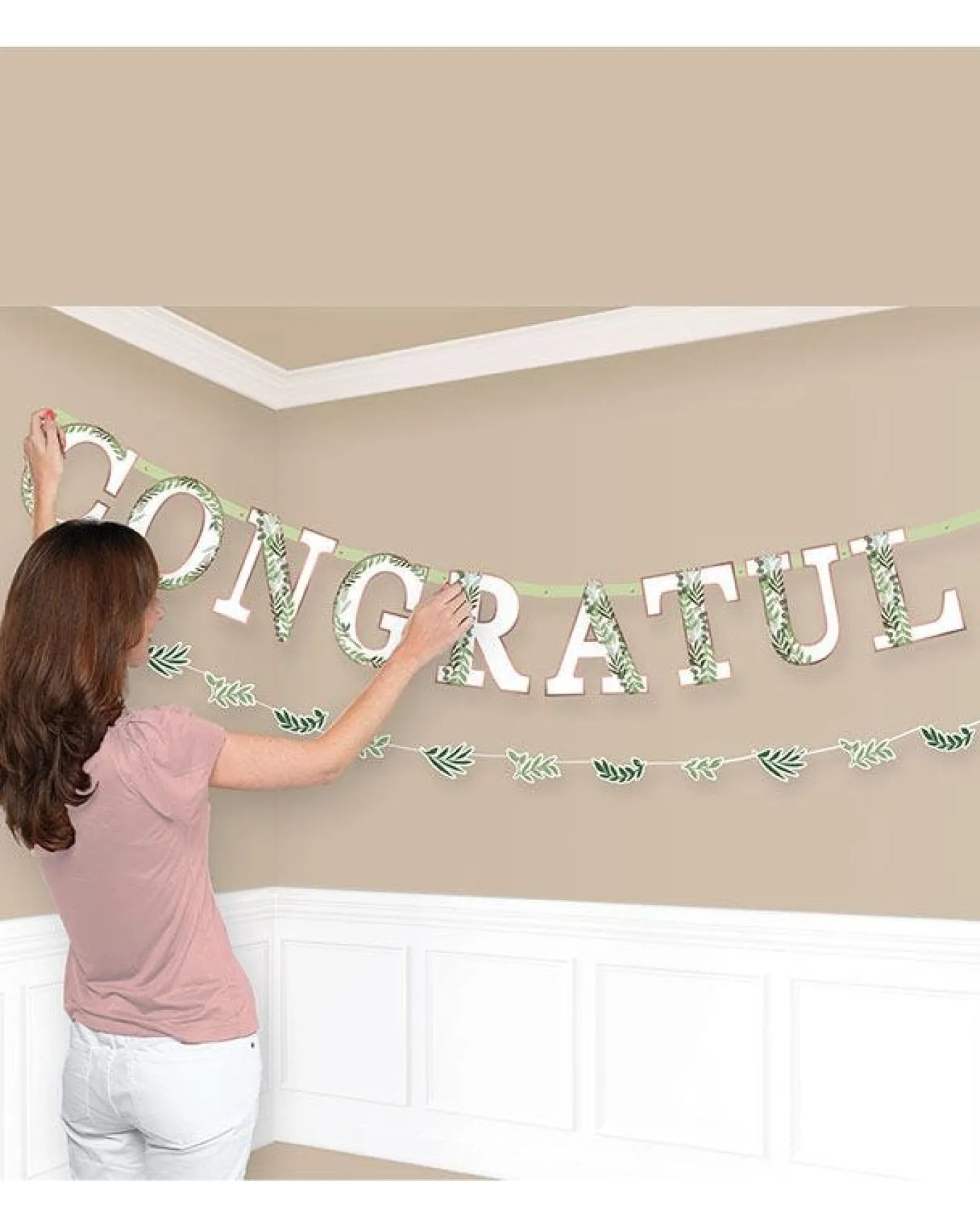 Love & Leaves Jumbo Letter Banner - 3.5M<Party Delights