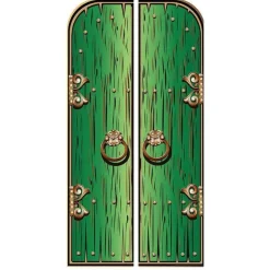 Magical Double Doors Green Cardboard Cutout - 191Cm X 94Cm<Party Delights Clearance
