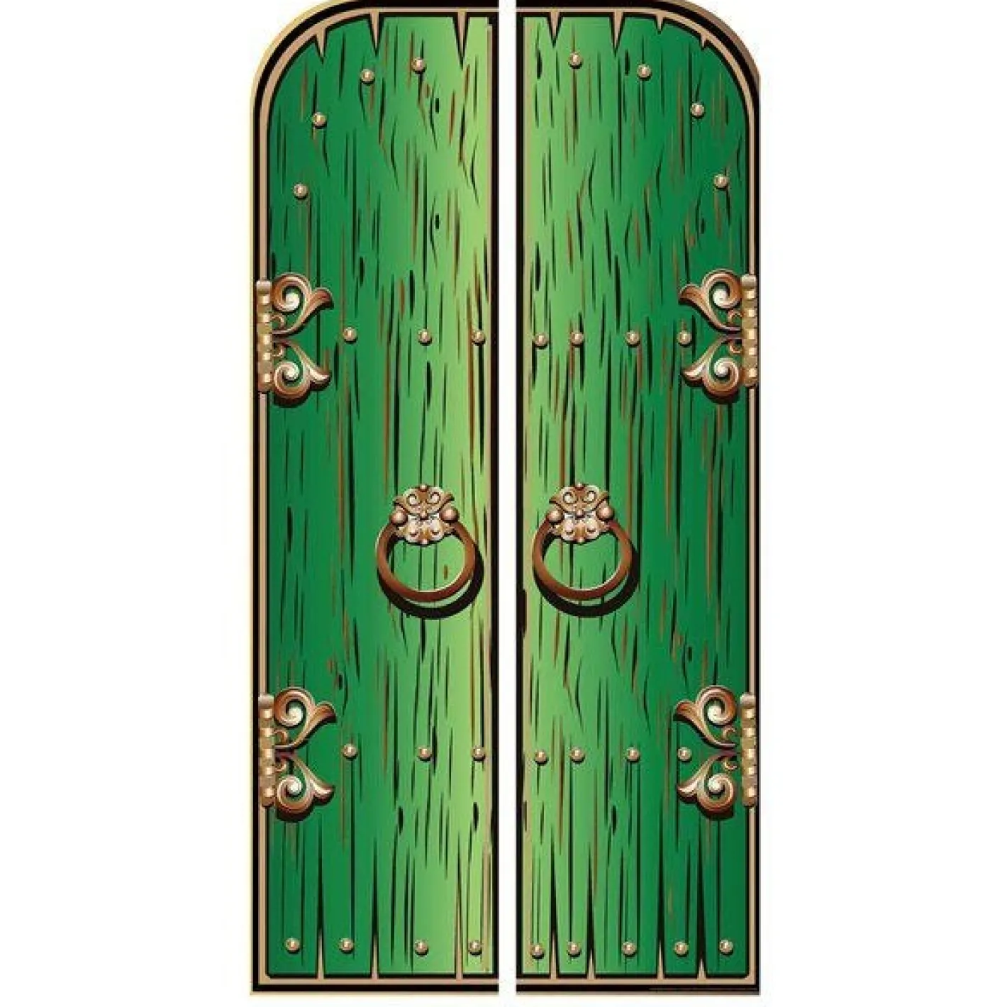 Magical Double Doors Green Cardboard Cutout - 191Cm X 94Cm<Party Delights Clearance