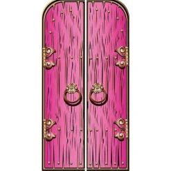 Magical Double Doors Pink Cardboard Cutout - 191Cm X 94Cm<Party Delights New