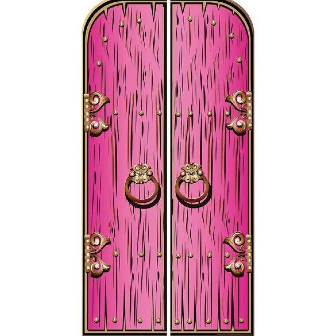 Magical Double Doors Pink Cardboard Cutout - 191Cm X 94Cm<Party Delights New