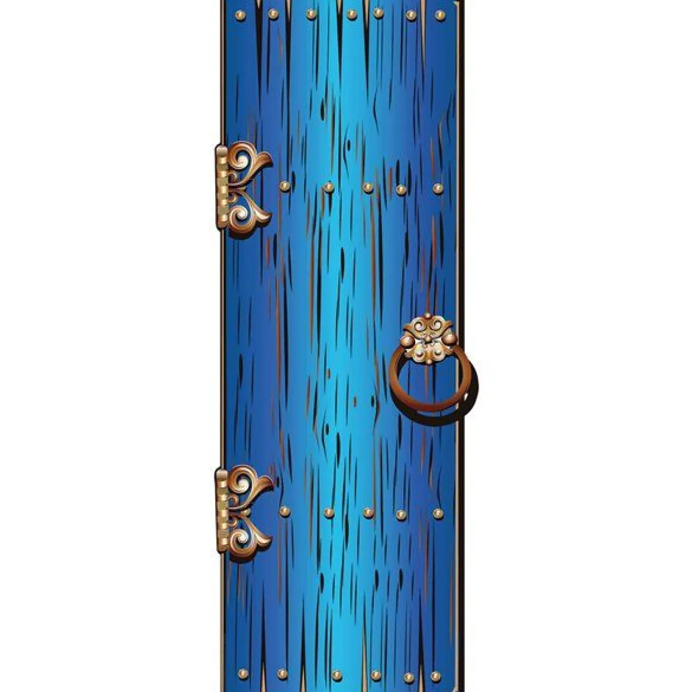 Magical Single Door Blue Cardboard Cutout - 195Cm X 68Cm<Party Delights New