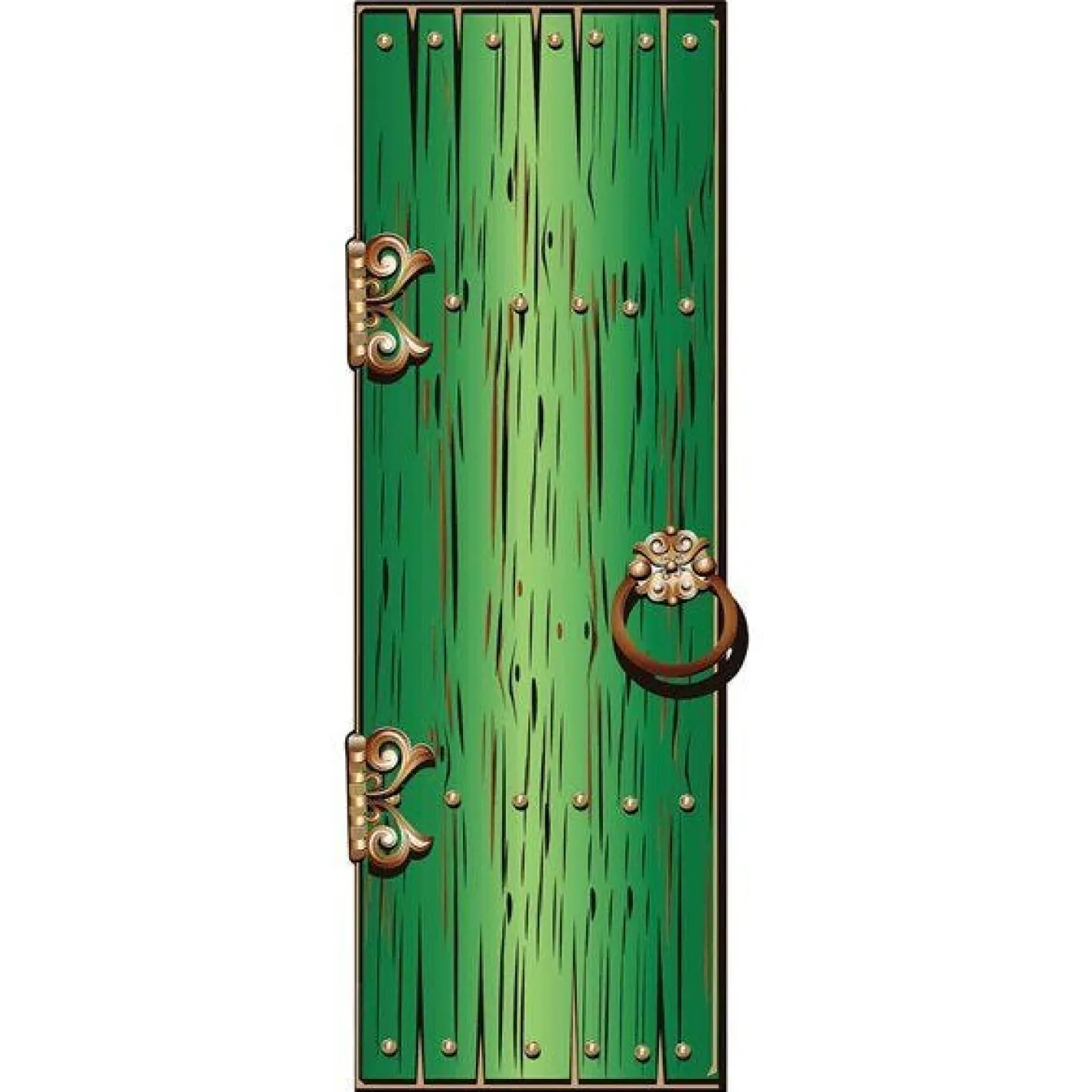 Magical Single Door Green Cardboard Cutout - 195Cm X 68Cm<Party Delights New