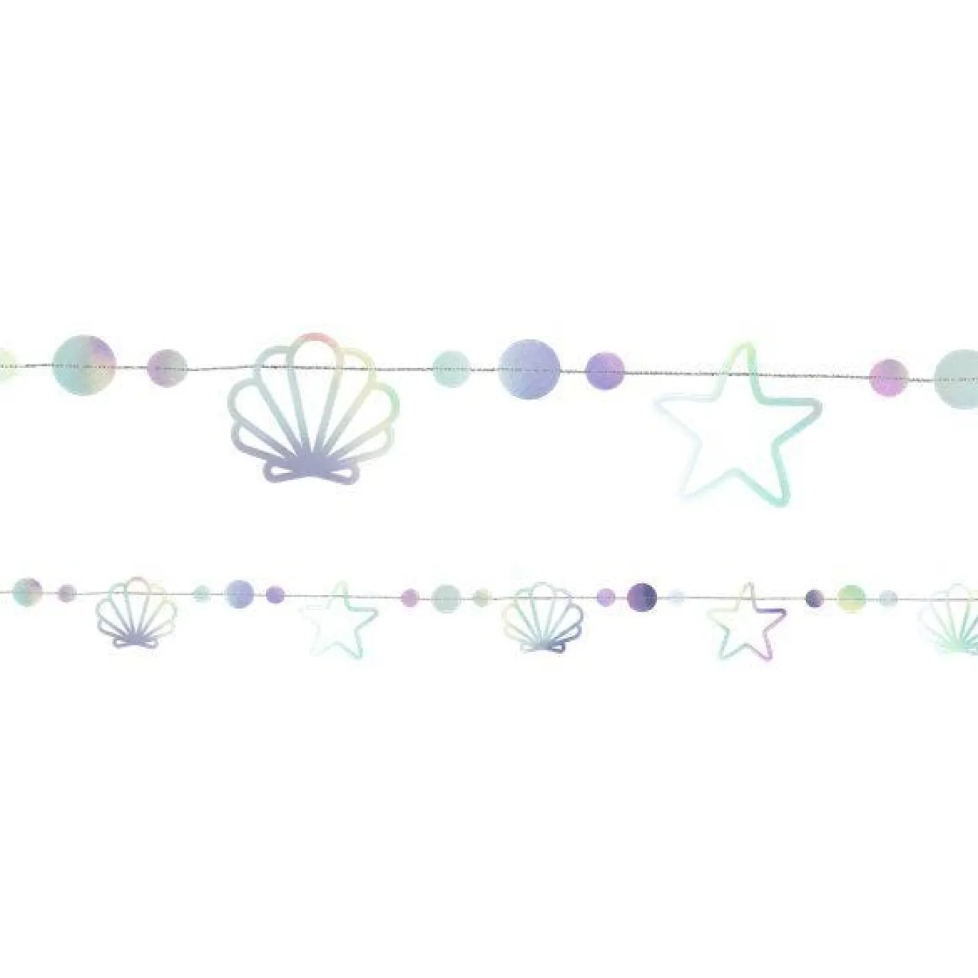 Mermaid Iridescent Shell Garland - 1.65M<Party Delights Best