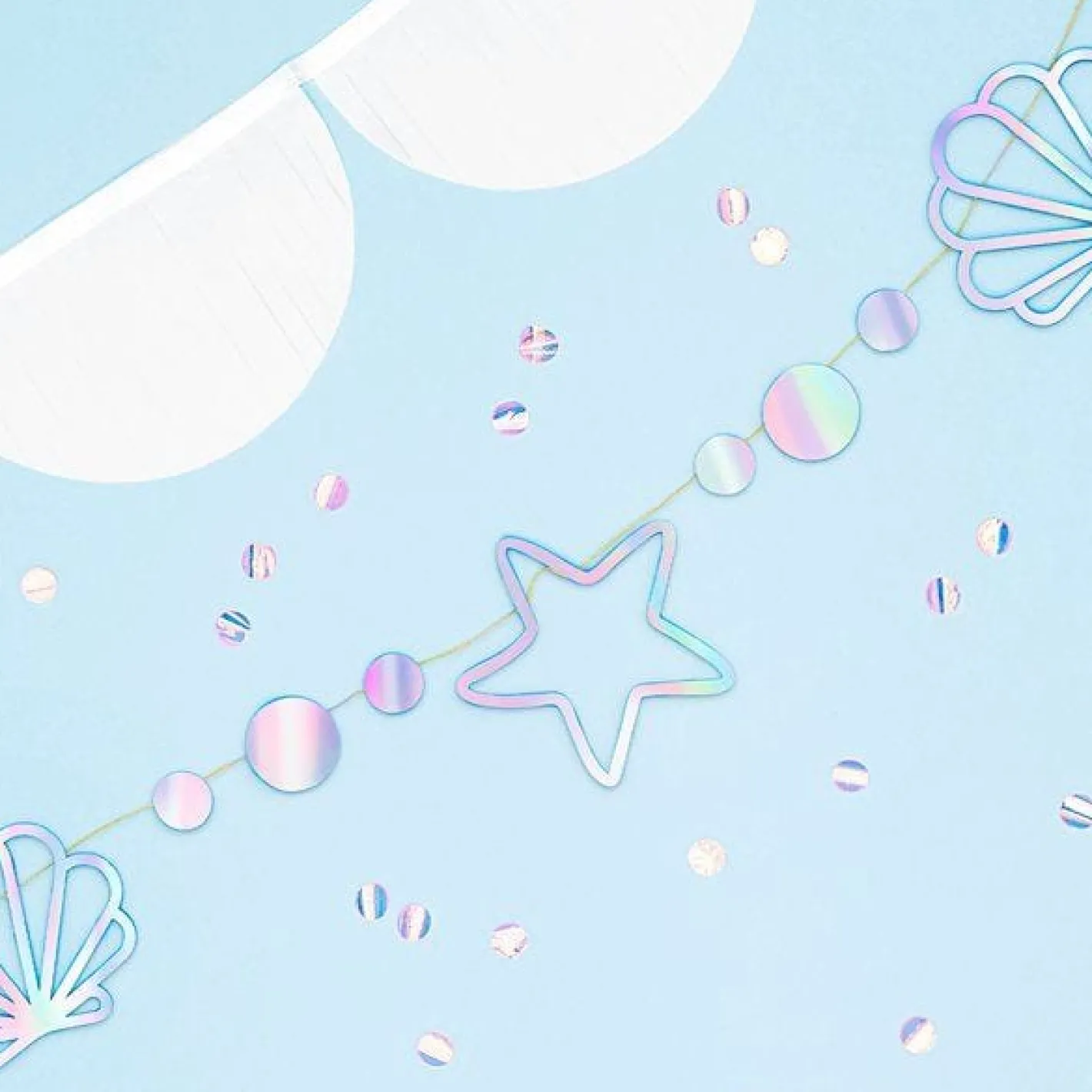 Mermaid Iridescent Shell Garland - 1.65M<Party Delights Best