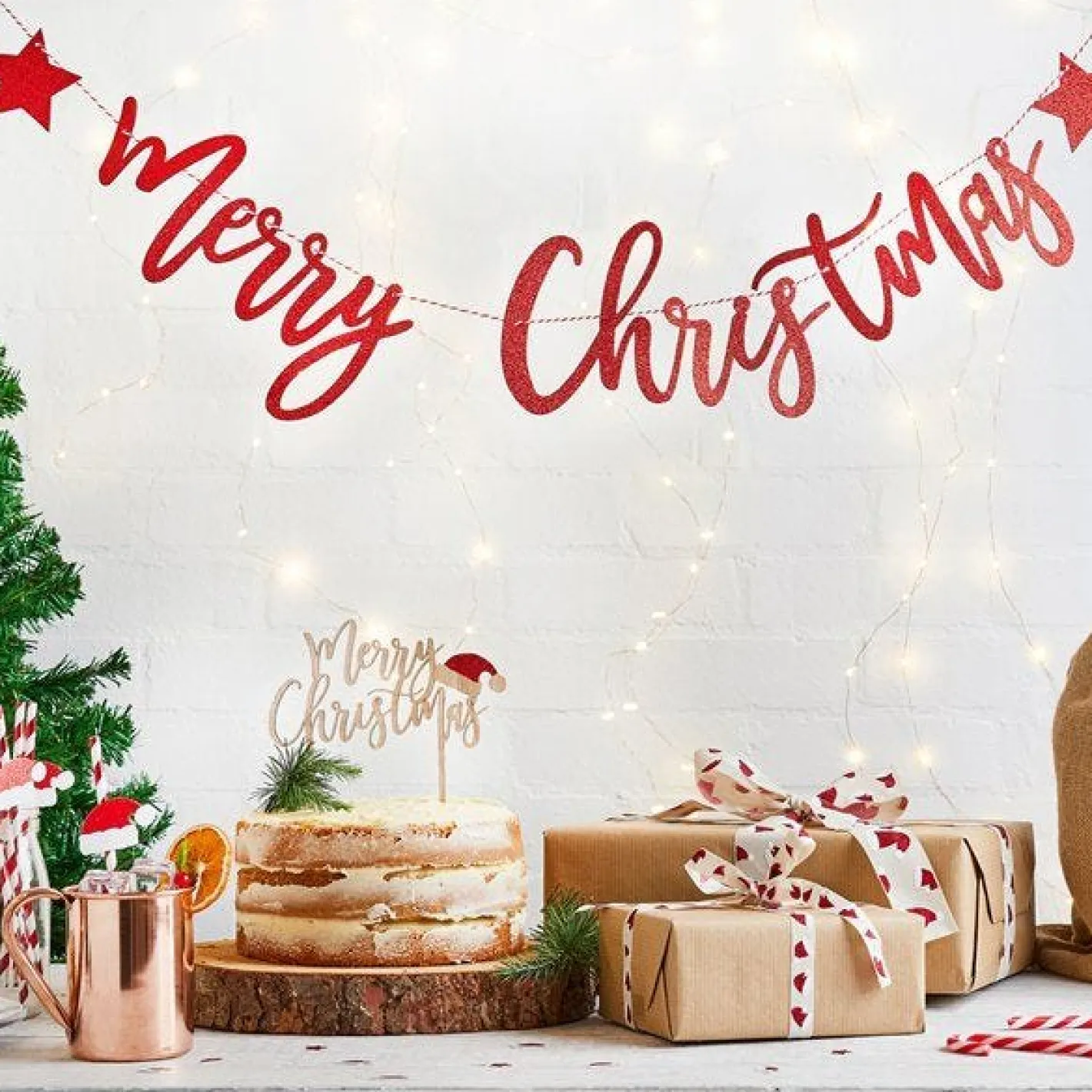 Merry Christmas Bunting - 2M<Party Delights Discount