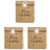 Party Delights Gift Wrapping<Merry Christmas Kraft Gift Bags - 27Cm (3Pk)