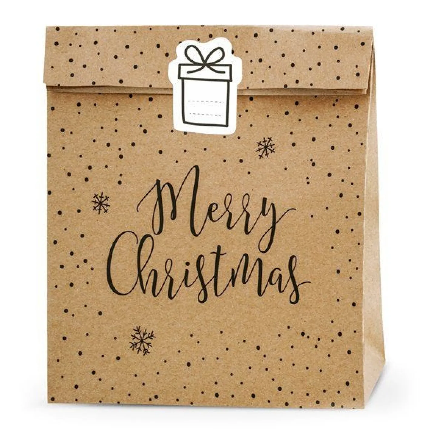 Party Delights Gift Wrapping<Merry Christmas Kraft Gift Bags - 27Cm (3Pk)