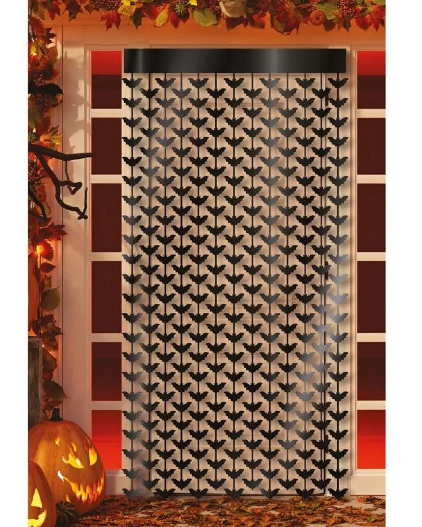 Party Delights Window & Door Decorations<Metallic Bat Door Curtain