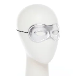 Metallic Silver Domino Masquerade Mask<Party Delights New