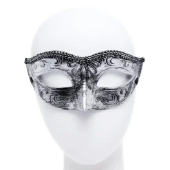 Metallic Silver Masquerade Mask<Party Delights New