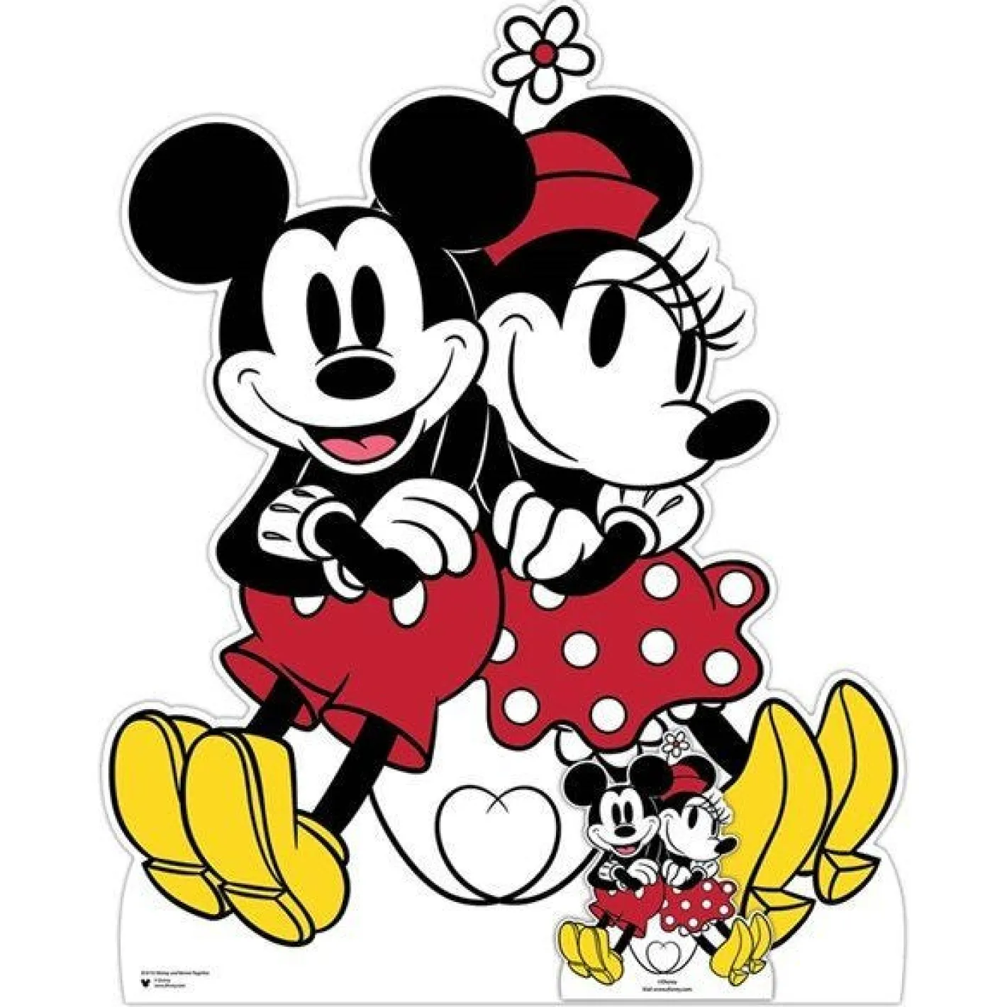 Mickey & Minnie Cute Couple Cardboard Cutout - 118Cm X 94Cm<Party Delights Sale