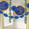Midnight Blue Paper & Foil Decorations<Party Delights Online