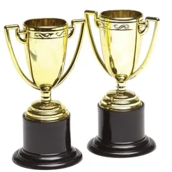 Party Delights Games<Mini Plastic Trophies (4Pk)