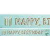 Mint Green Happy Birthday Paper Banners - 3Pk (3Pk)<Party Delights Hot