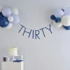 Mix It Up Blue 'Thirty' Banner And Latex Balloons<Party Delights
