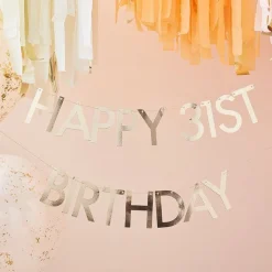 Mix It Up Gold Customisable Age Birthday Paper Banner - 1.5M<Party Delights Hot
