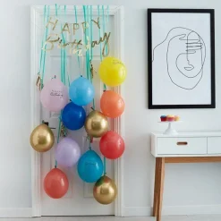 Mix It Up Rainbow & Gold Birthday Door Decorating Kit<Party Delights Outlet
