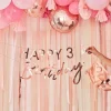 Mix It Up Rose Gold Customisable Age Birthday Paper Banner - 1.5M<Party Delights Online