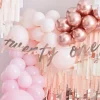 Mix It Up 'Twenty One' Rose Gold Paper Banner - 1.7M<Party Delights