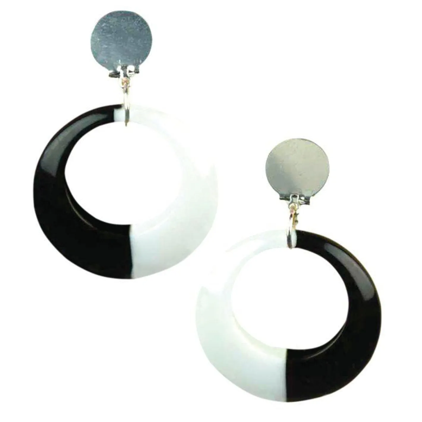 Mod Black & White Earrings<Party Delights New
