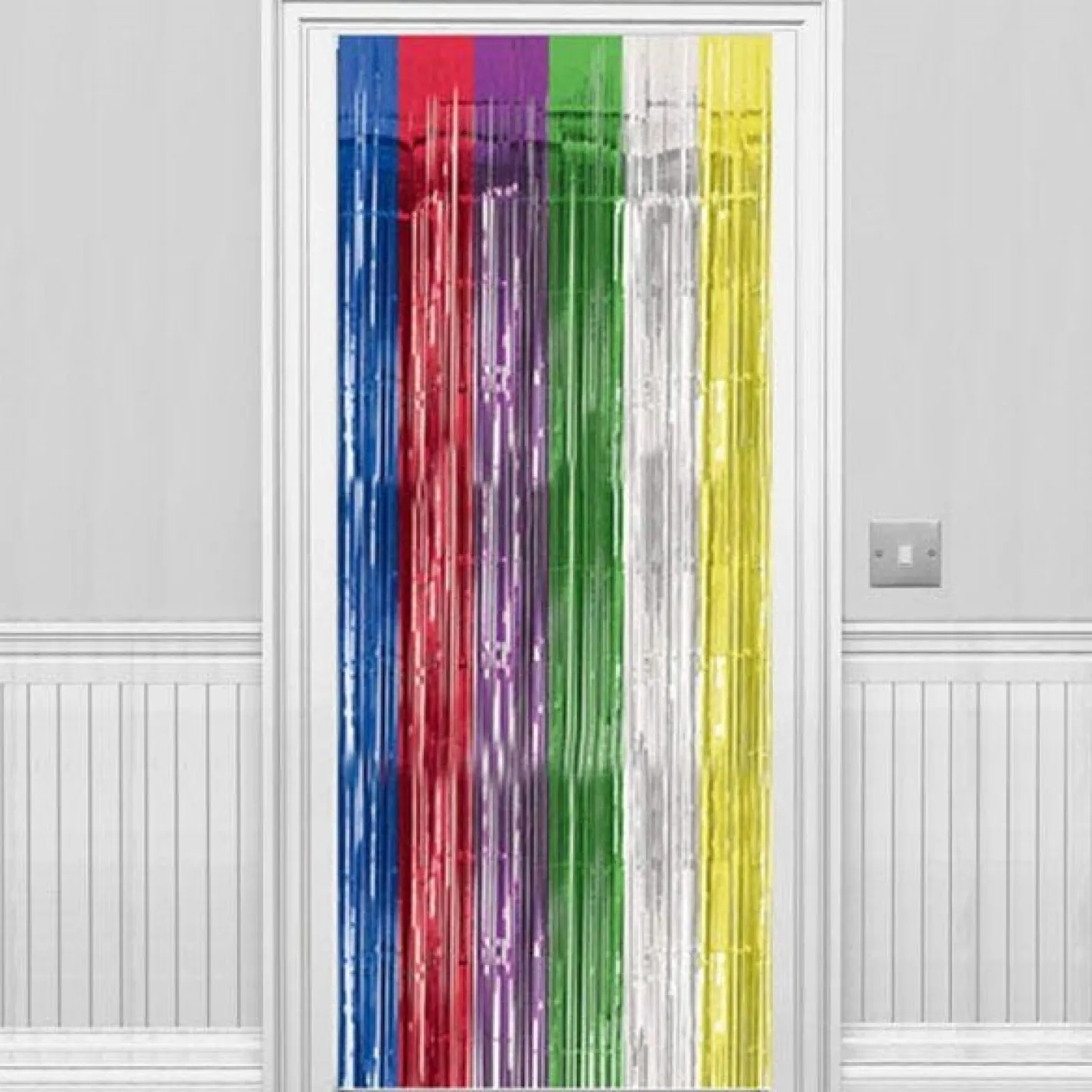 Multi Coloured Foil Curtain - 2.4M<Party Delights Sale