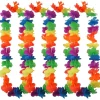 Multi Neon Rainbow Hawaiian Lei - 12 Pack (12Pk)<Party Delights Online