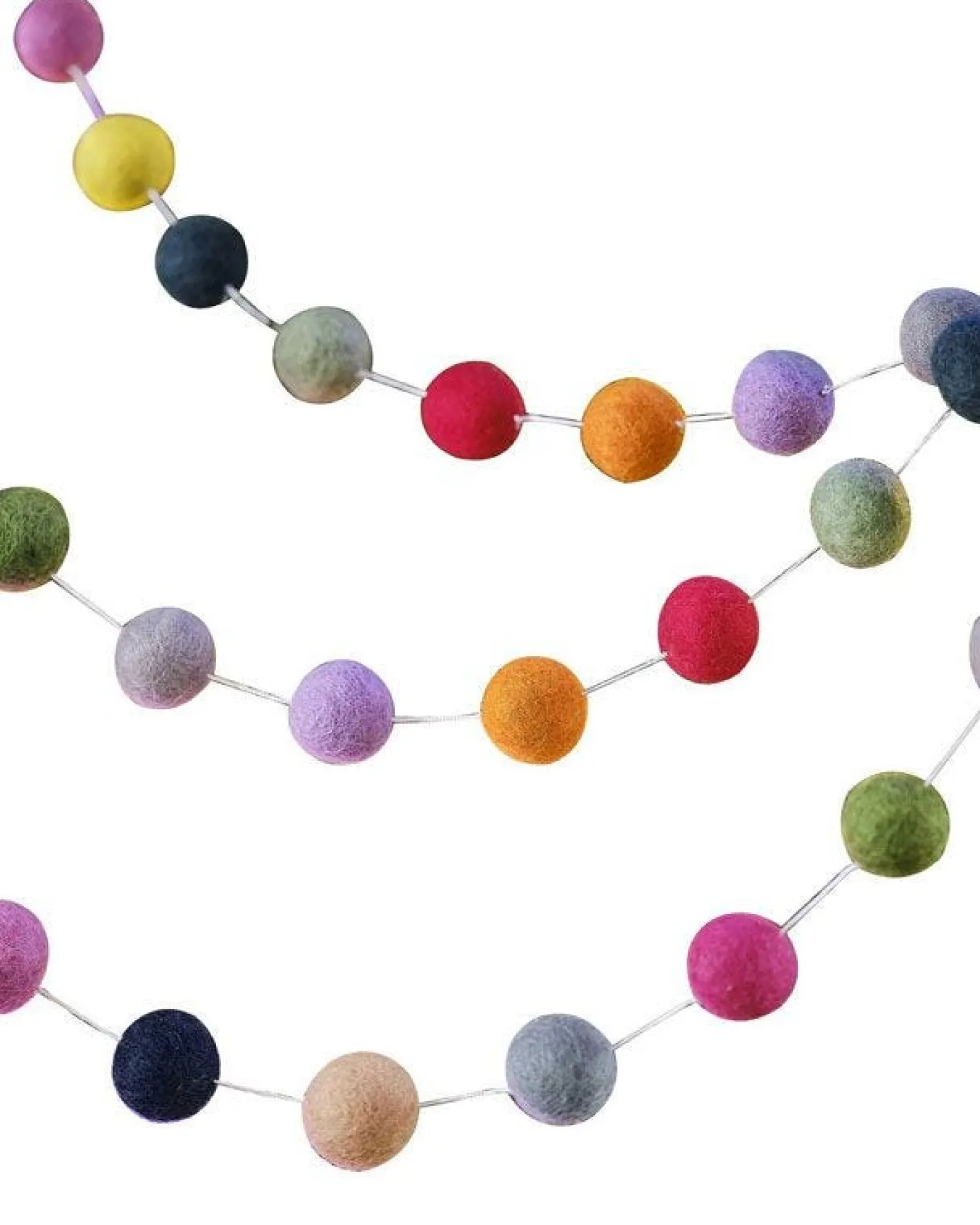 Party Delights Hanging Decorations<Multicoloured Felt Balls Garland