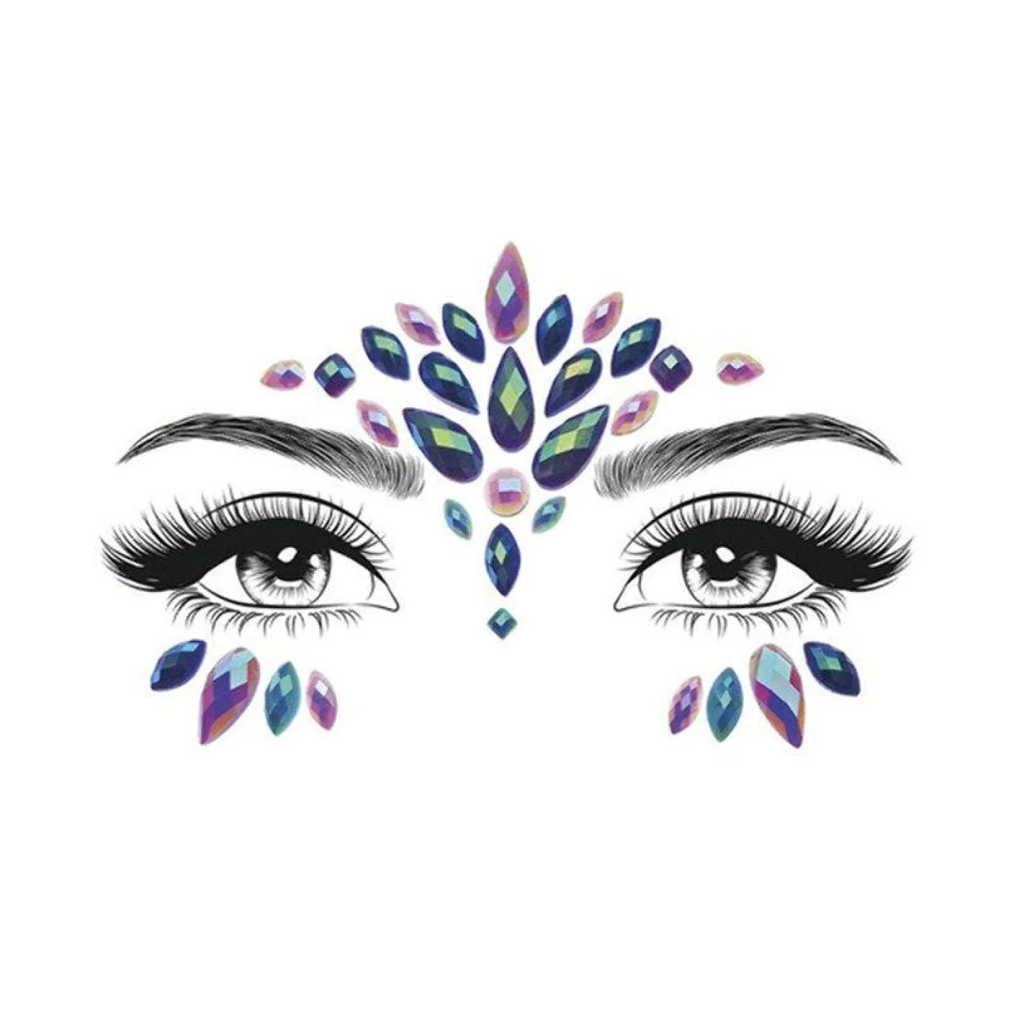 Mystic Mermaid Face Gems<Party Delights New