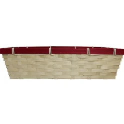 Party Delights Gift Wrapping<Natural & Red Christmas Hamper Basket - 42Cm