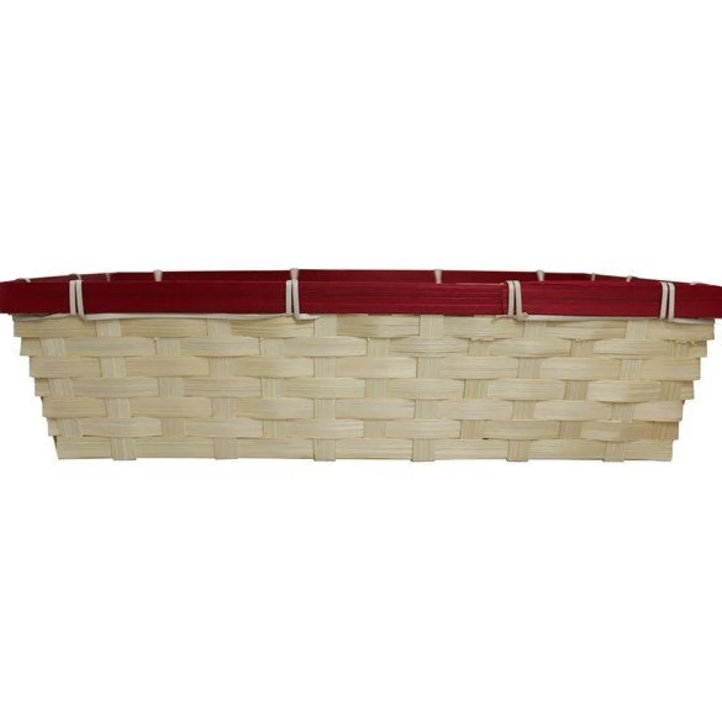 Party Delights Gift Wrapping<Natural & Red Christmas Hamper Basket - 42Cm