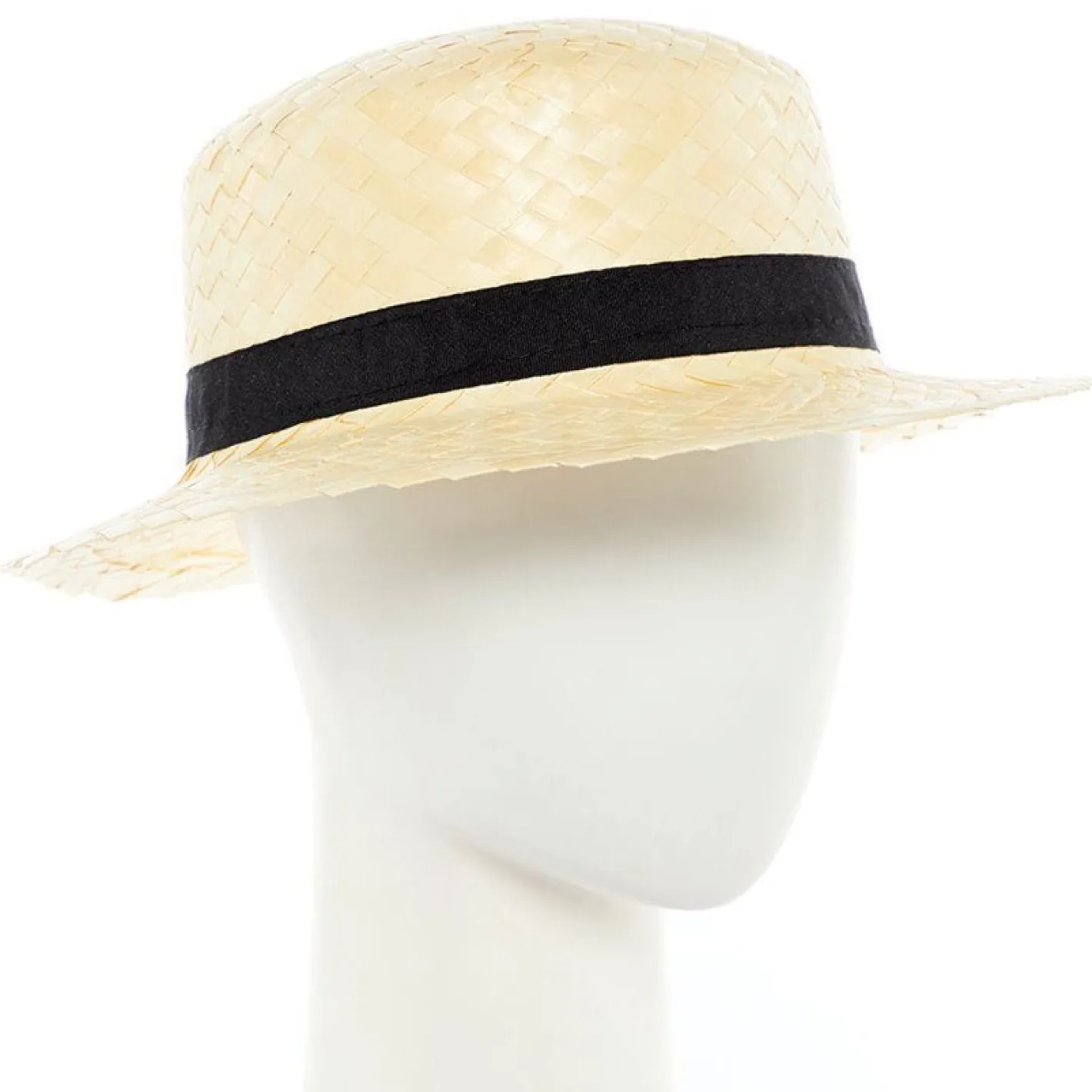 Natural Straw Boater Hat<Party Delights Clearance