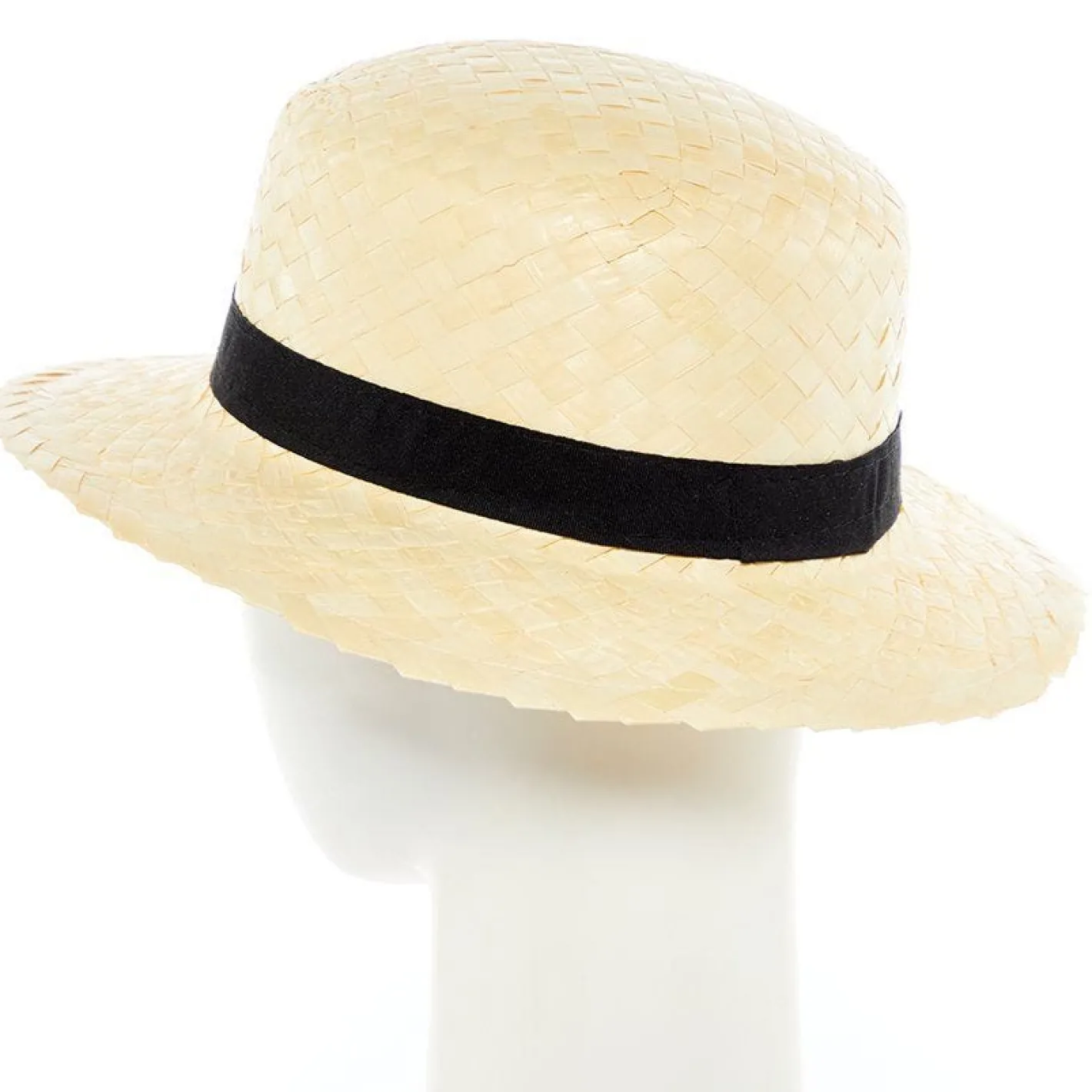 Natural Straw Boater Hat<Party Delights Clearance