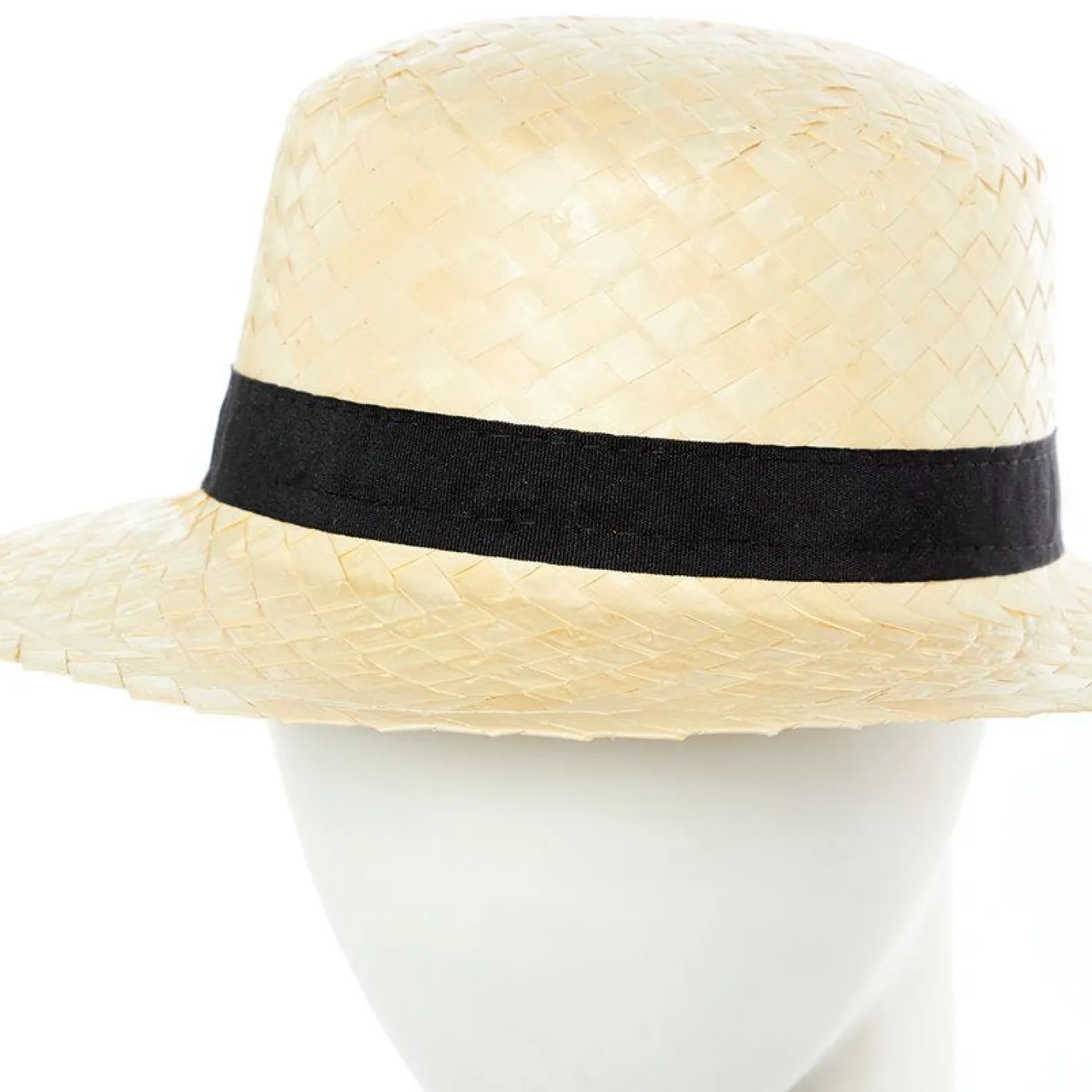 Natural Straw Boater Hat<Party Delights Clearance