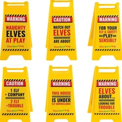 Party Delights Naughty Elf Accessories<Naughty Elf Mini Warning Sign