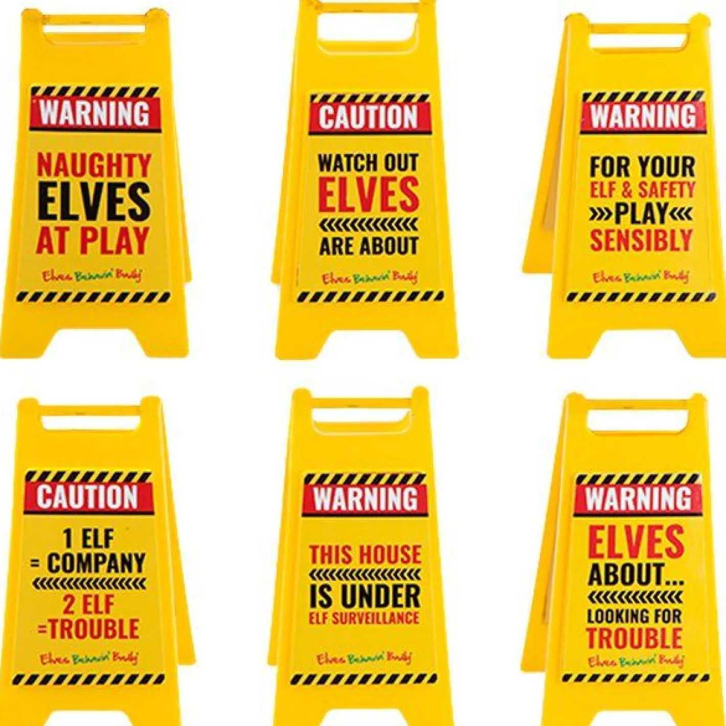 Party Delights Naughty Elf Accessories<Naughty Elf Mini Warning Sign