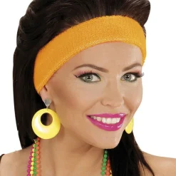 Neon Yellow 80's Earrings<Party Delights Sale