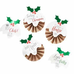 Party Delights Christmas Party Accessories<Novelty Christmas Day Badges - 8Cm (6Pk)