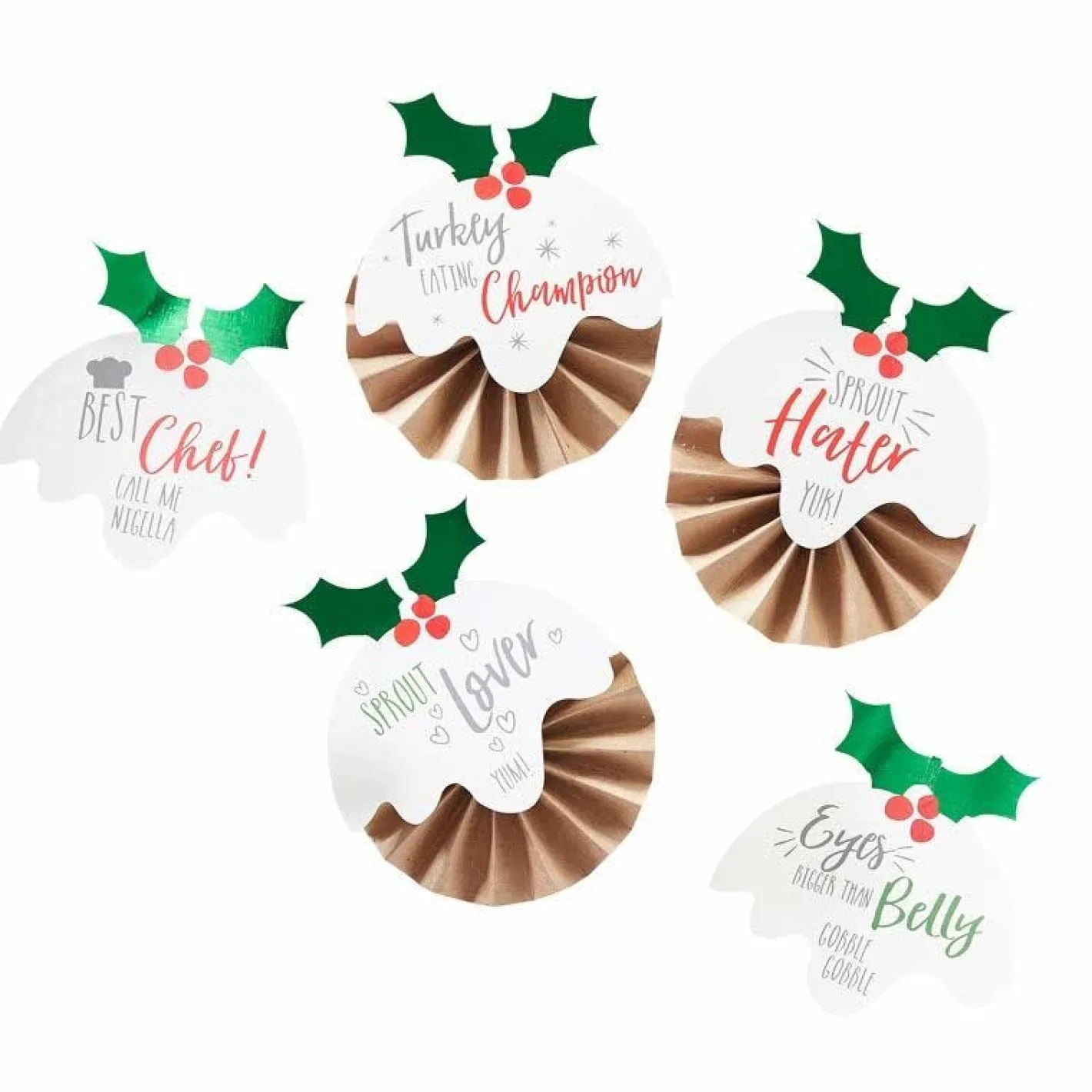 Party Delights Christmas Party Accessories<Novelty Christmas Day Badges - 8Cm (6Pk)