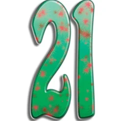 Number 21 Green Cardboard Cutout - 169Cm X 91Cm<Party Delights New