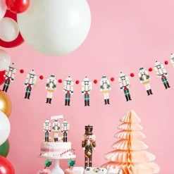 Nutcracker Pom Pom Garland - 2M<Party Delights Clearance