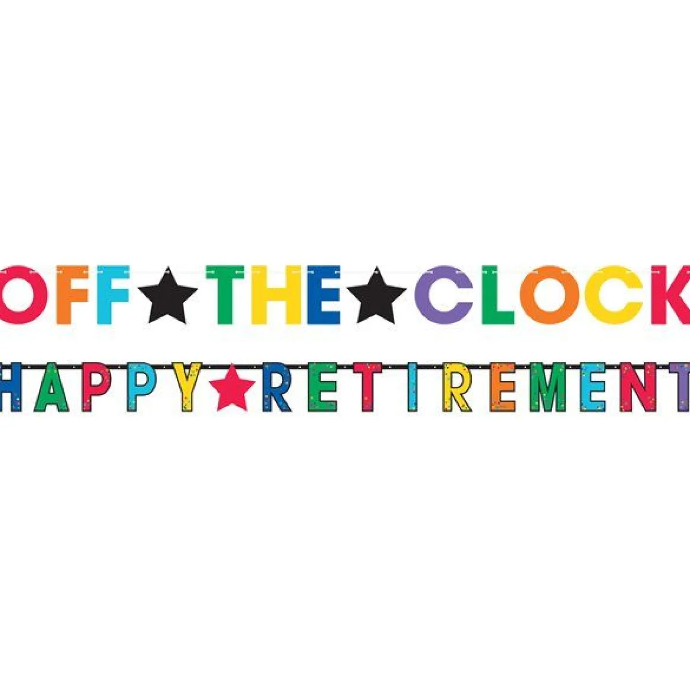 Officially Retired Jumbo Letter Banner (2Pk)<Party Delights Discount