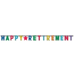 Officially Retired Jumbo Letter Banner (2Pk)<Party Delights Discount