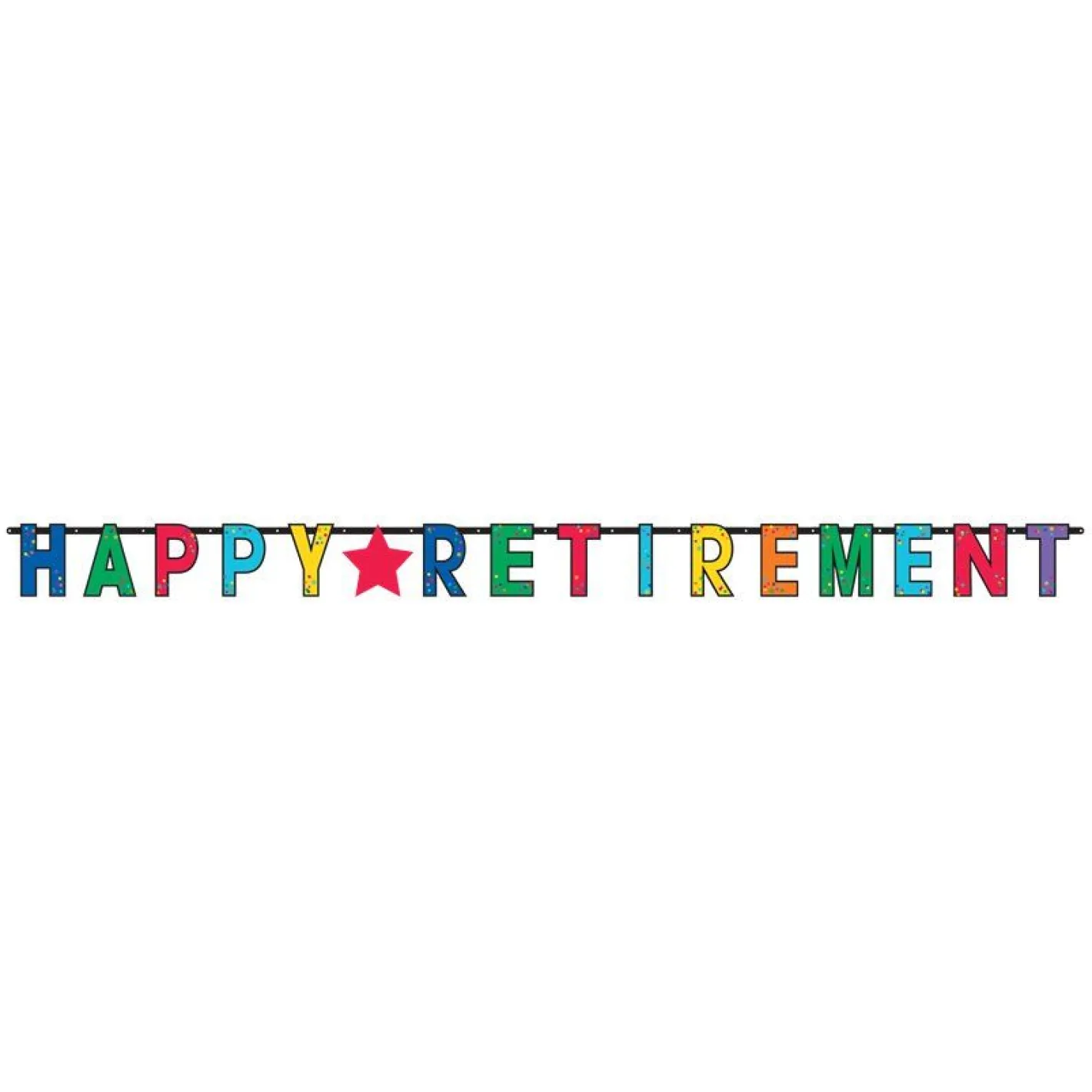 Officially Retired Jumbo Letter Banner (2Pk)<Party Delights Discount