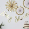 Oh Baby Gold 'Baby Shower' Foil Banner - 1.5M<Party Delights Online