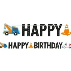 On The Road 'Happy Birthday' Paper Letter Banner - 1.8M<Party Delights Clearance