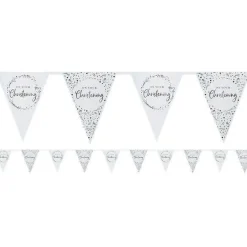 On Your Christening Blue Paper Bunting - 3.7M<Party Delights New